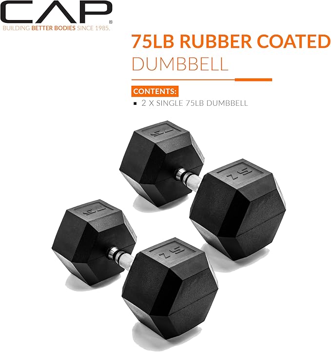 CAP Barbell Coated Dumbbell Weight | Multiple Options Pairs & Sets