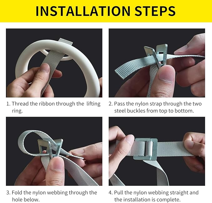 Gymnastic Rings, Both for Adults and Kids, Adjustable Strap Strength Home Exercise Gym Rings for Strength/Physical Training, Indoor Gym Anti -Slip Surface Design Rings