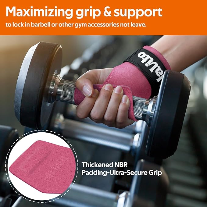 Weight Lifting Wrist Strap，Double Layer Leather Wrist Wraps with Neoprene Padding for Weightlifting & Deadlifts – Adjustable Gym Straps for Men & Women