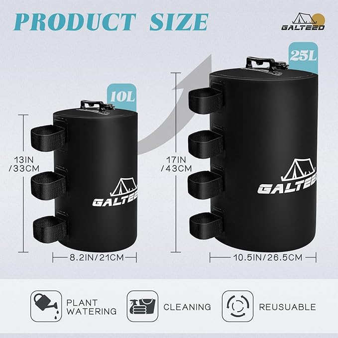 Canopy Water Weight Bag,88 LBS Water Tent Weights Set of 4 Leg Weights for Pop Up Canopy,Canopies,Tent,Gazebo,Black