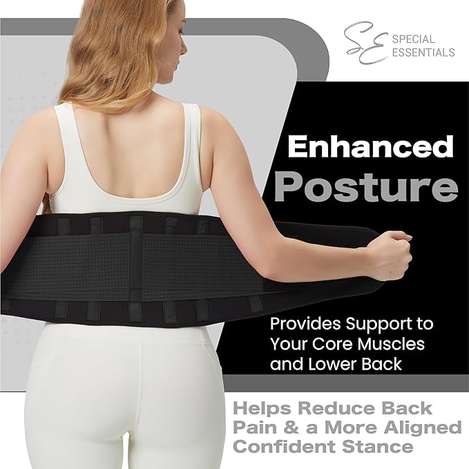 Special Essentials Waist Trainer for Women & Men Adjustable Sweat Band Waist Trimmer For Core Stability & Training Workouts