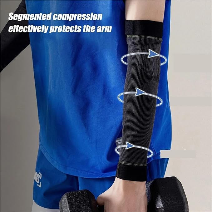 2 Pair Compression Arm Sleeve For Men Women Full Support For Outdoor Sports, Cycling