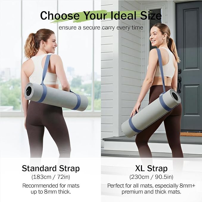 Slim Panda 2-Pack Yoga Mat Straps, Adjustable Yoga Mat Straps, Yoga Mat Storage Straps (Yoga mat not included)