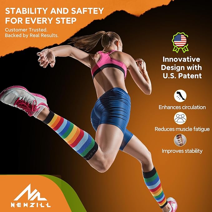 NEWZILL Compression Calf Sleeves (20-30mmHg) for Men & Women Perfect Option to Compression Socks for Running Travel Nursing