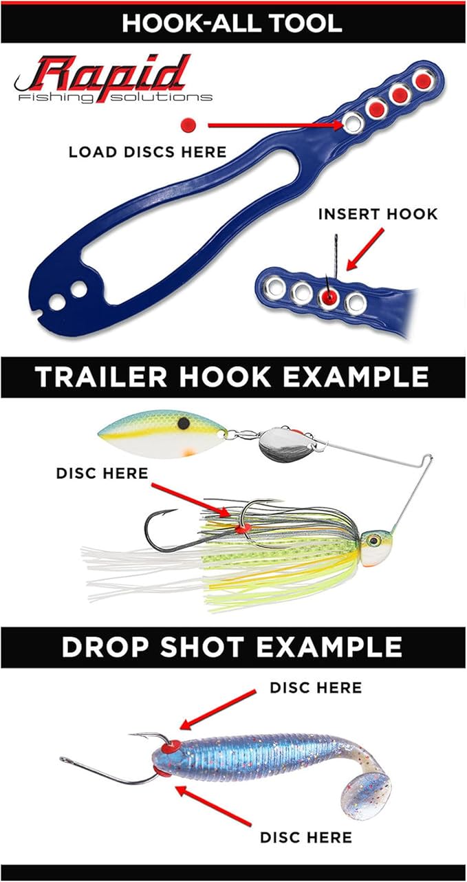 Rapid Fishing Hook-All Micro Replacement Discs (Pack of 100) Translucent 3/16"