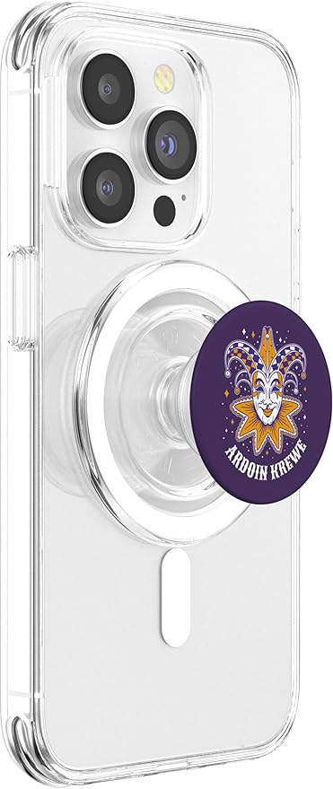 Colorful Mardi Gras Ardoin Krewe Family Fat Tuesday PopSockets PopGrip for MagSafe