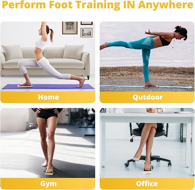 Balance Board for Ankle Strengthening & Physical Therapy - Adjustable Single Leg Board for Recovery from Sprains, Plantar Fasciitis | Stability Trainer with Video Guide and Carry Bag