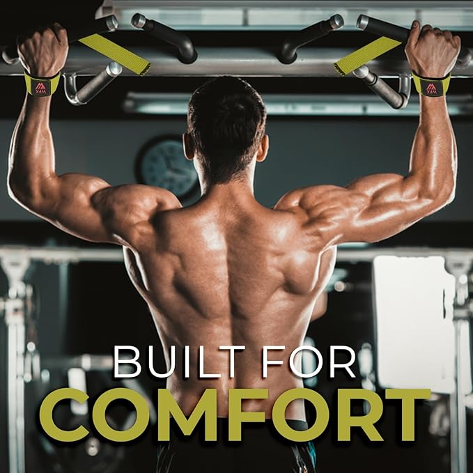 Weight Lifting Straps Wrist Support Padded Neoprene Gym Cross Training Hand Bar Weightlifting Straps Fitness Bodybuilding Power Exercise Grips Deadlift Men Women