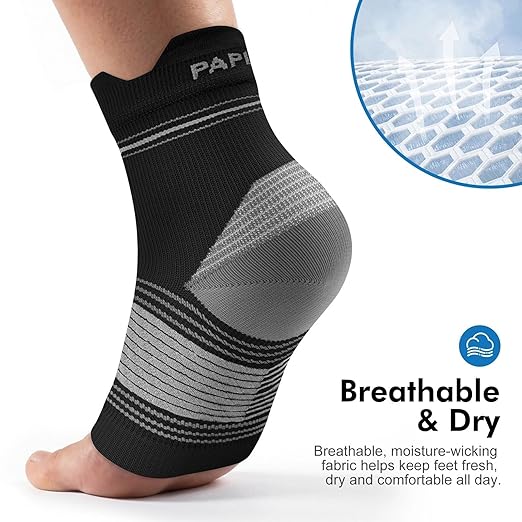 6 Pairs Plantar Fasciitis Socks for Men & Women, Ankle Brace Compression Socks with Arch Support for Achilles Tendonitis, Heel Pain, Swelling & Arthritis Relief, Black, Nude, Navy, Small