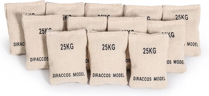 Model Set of 12pcs Handmade 1/16 Scale Sand Bags 1:16 Sandbag Set, Accessory for RC Tank Model Soldier Action Figure Man Model, 1/16th Military Sandbags for Trench Warfare Battle WWII WWI