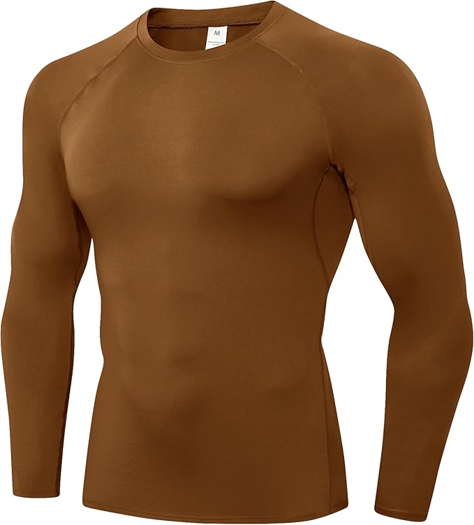 SPVISE 1 or 3 Pack Men's Compression Shirts Long Sleeve Workout Gym T-Shirt Running Top Cool Dry Sports Baselayer Undershirts