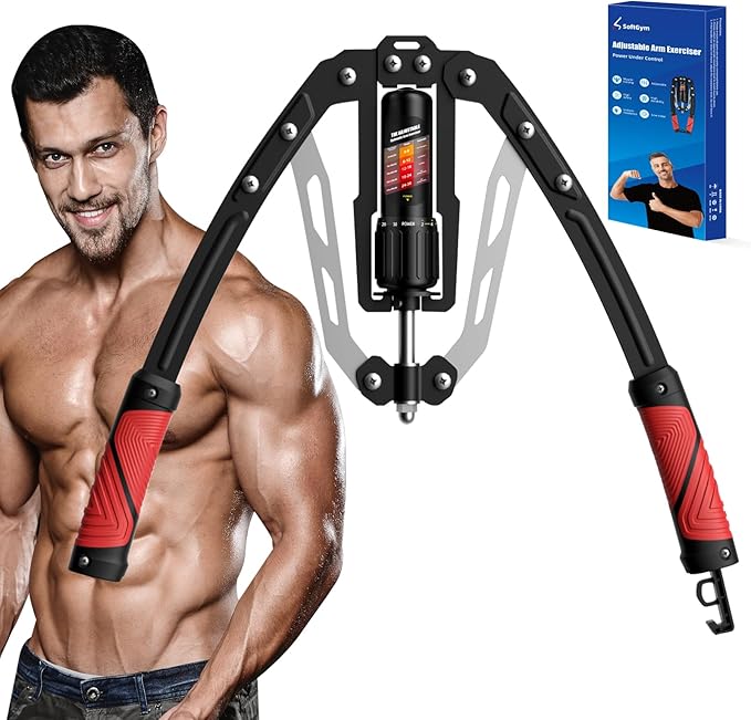 SoftGym Twister Arm Chest Trainer Exerciser Workout Equipment,Adjustable 22-470lbs Hydraulic Power,Home Chest Expander Machine,Home Gym Workout Equipment for Upper Body Strength Training
