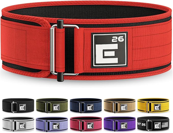 Element 26 Self-Locking Weight Lifting Belt - Premium Weightlifting Belt for Serious Functional Fitness and Olympic Lifting Athletes - Lifting Support for Men and Women - Deadlift Training Belt