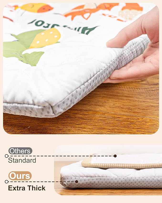 Foam Baby Play Mat 71x59, Removable and Machine Washable Cover, Thicken Cushioning Playmat and Perfect for Playpen, Non-Slip Bottom, Easy to Clean for Infants, Toddlers & Babies(Animal)