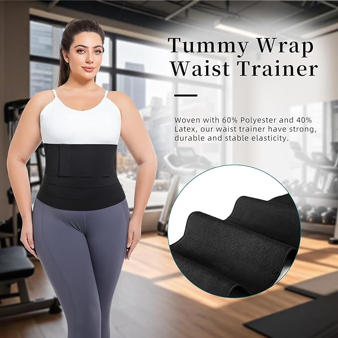 Waist Trainer for Women Plus Size 2025 Upgrade Adjust Stomach Bandage Wrap Waist Band Long Torso Tummy Wraps