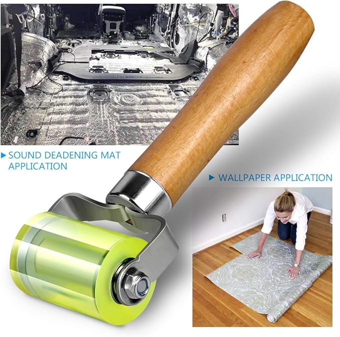 Bearings Equipped Automotive Car Audio Sound Deadening Application Wheel Roller, Heat Abatement Mat Wallpaper Application PU Smoothing Tool Seam Roller