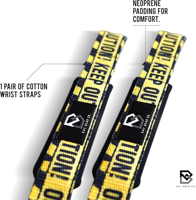 BAY GEAR CO. Wrist Straps for Weightlifting