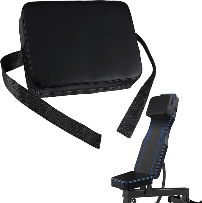Weight Lifting Pad Bench Chest Press Back Pad for Free Weight Bench Exercises and Chest Press Support Non Slip PVC Leather Foam Support for Home Gym Strength Training