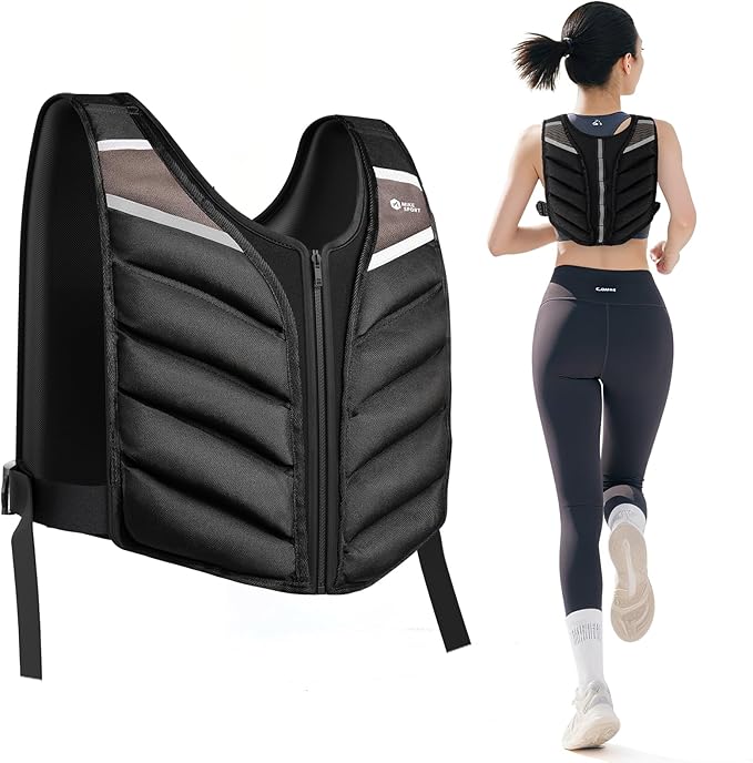 Weighted Vest Men Women,10lb/15lb/20lb Weight Vest for Women Workout,Body Weight Vests with Reflective Stripe for Workout,Strength Training,Running,Walking,Weightlifting