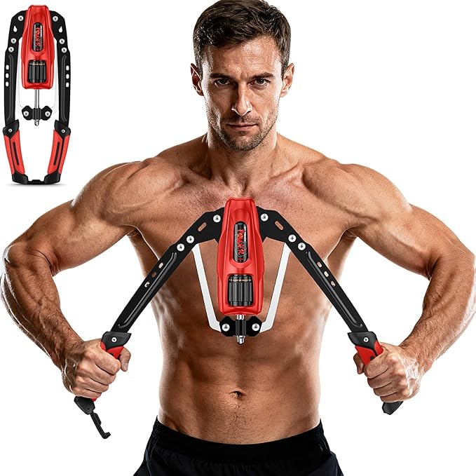 Twister Arm Exerciser - 22-440LBs Adjustable Resistance for Home Gym, Full Body Muscle Trainer for Chest, Shoulder & Arm Strength Building, Portable & Foldable