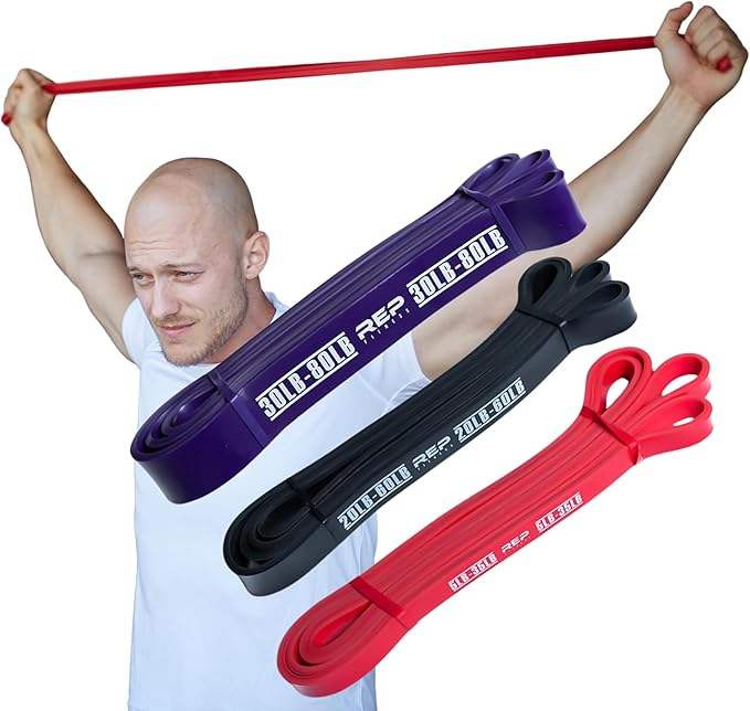 Rep Fitness Pull-Up Bands Resistance Exercise Workout Equipment Set for Home Gym Training – Heavy Duty Stretch Band for Assisted Pullups, Strength Training, Physical Therapy, and Fitness Workouts