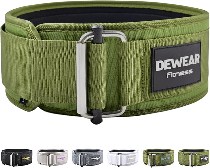 Durable Weight Lifting Belt, 4'' Wide Gym Belt for Bodybuilding, Powerlifting, Squats, Deadlift - Provides Lumbar Support & Stability for Men & Women
