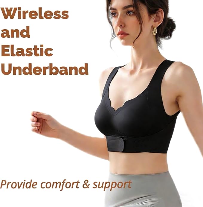 Posture Bras for Women Wireless Full Coverage Back Support Brasieres