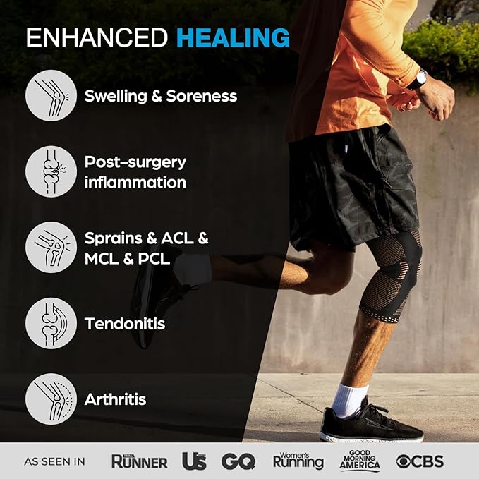 NEENCA Professional Knee Brace for Pain Relief, Medical Knee Support with Patella Pad & Side Stabilizers, Compression Knee Sleeve for Meniscus Tear, ACL, Joint Pain, Runner, Workout (Copper, Small)