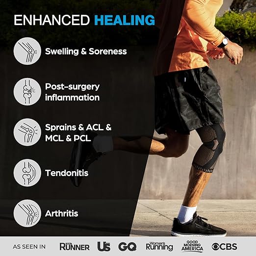 NEENCA Copper Knee Brace for Knee Pain, Professional Knee Support with Patella Pad & Side Stabilizers, Plus Size Compression Sleeve for Sport, Workout, Arthritis, ACL, Joint Pain Relief, Meniscus Tear