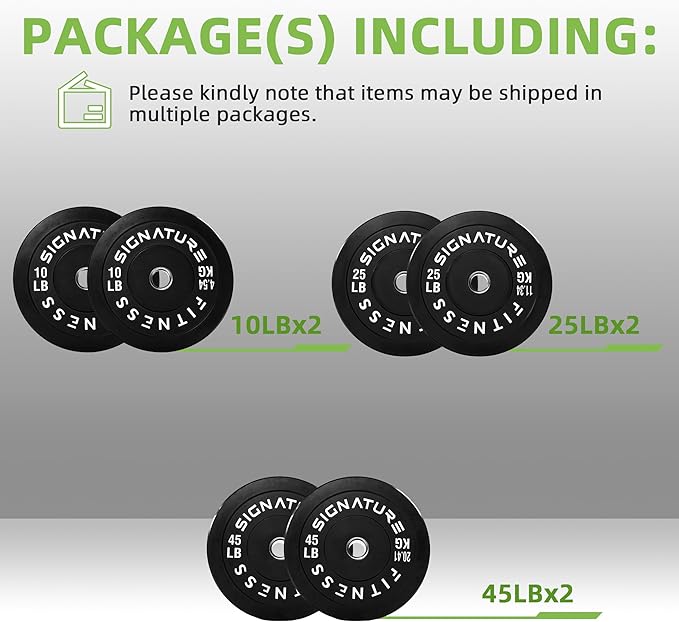Fitvids Olympic Bumper Plates Set, 2" Weight Plates for Strength Training & Weightlifting, Paris or Set or Set with Barbell, Multiple Options