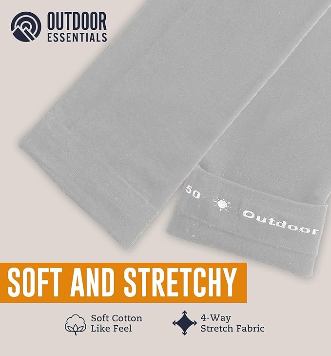 OutdoorEssentials UV Sun Protection Arm Sleeves - Compression Arm Sleeve, UV Arm Sleeves Men, Women - Golf Cooling Sleeves