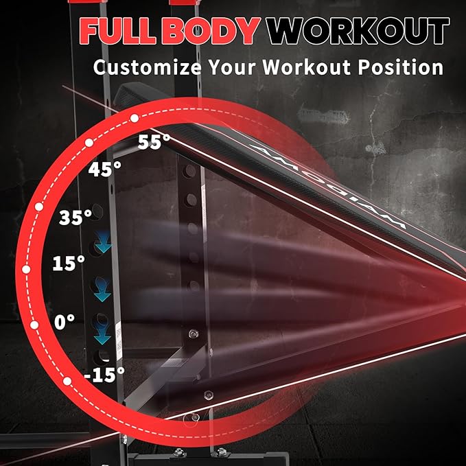 1500LBS 8 in 1 Weight Bench Set with Leg Extension/Curl and Preacher Curl, Bench Press Set and Barbell Rack with Safety Bar Catches, Foldable Workout Benches for Home(US Stock)