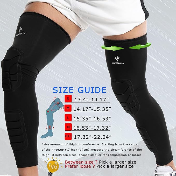 Knee Calf Padded 2 Pack Compression Leg Sleeve Shin Protective Support