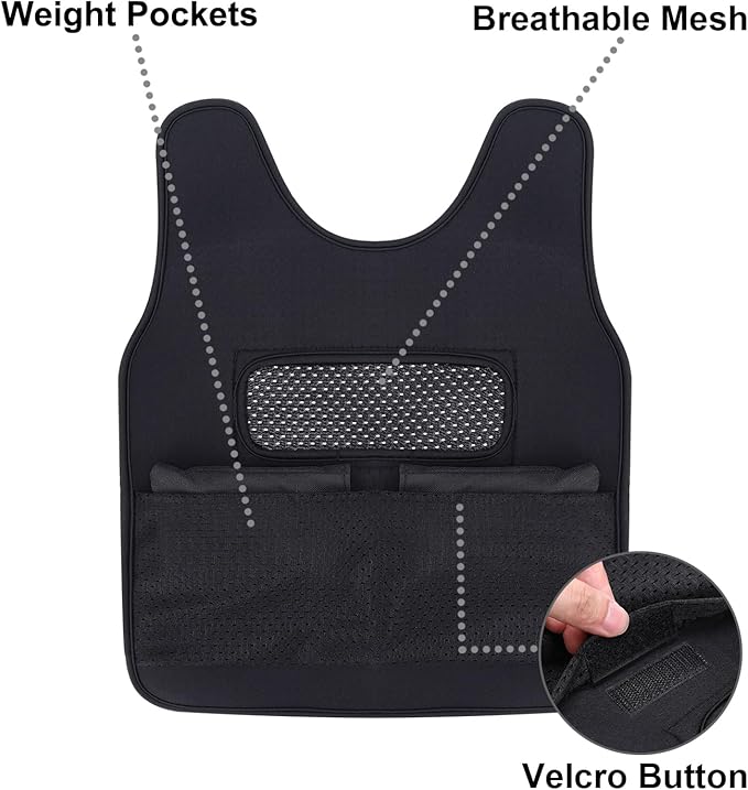 Weighted Vest for Kids(Ages 2-4, Small) – Fully Adjustable Sensory Compression Vest for Children with Autism, ADHD, SPD - Includes 2lb Removable Weights