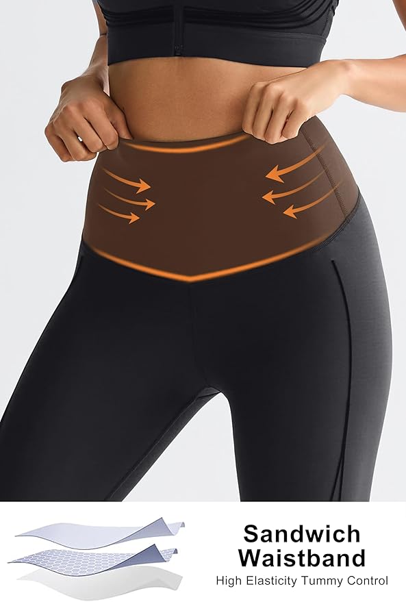 Orolay High Waisted Leggings for Women Tummy Control 7/8 Leggings for Women Compression Workout Yoga Pants