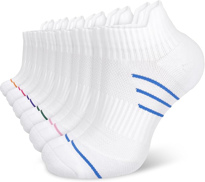 5 Pairs Copper Compression Socks for Women & Men - Ankle Plantar Fasciitis Arch Support Running Socks for Athletic