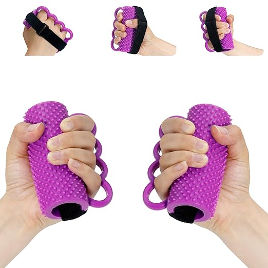 2 PACK Hand Therapy Grip Ball for Hand Contracture & Stroke Arthritis Recovery - Exercise Strengthener for Weak Hands, Carpal Tunnel, Rehabilitation, Post-Surgery, Soft Squeeze Stress Relief Ball for Seniors