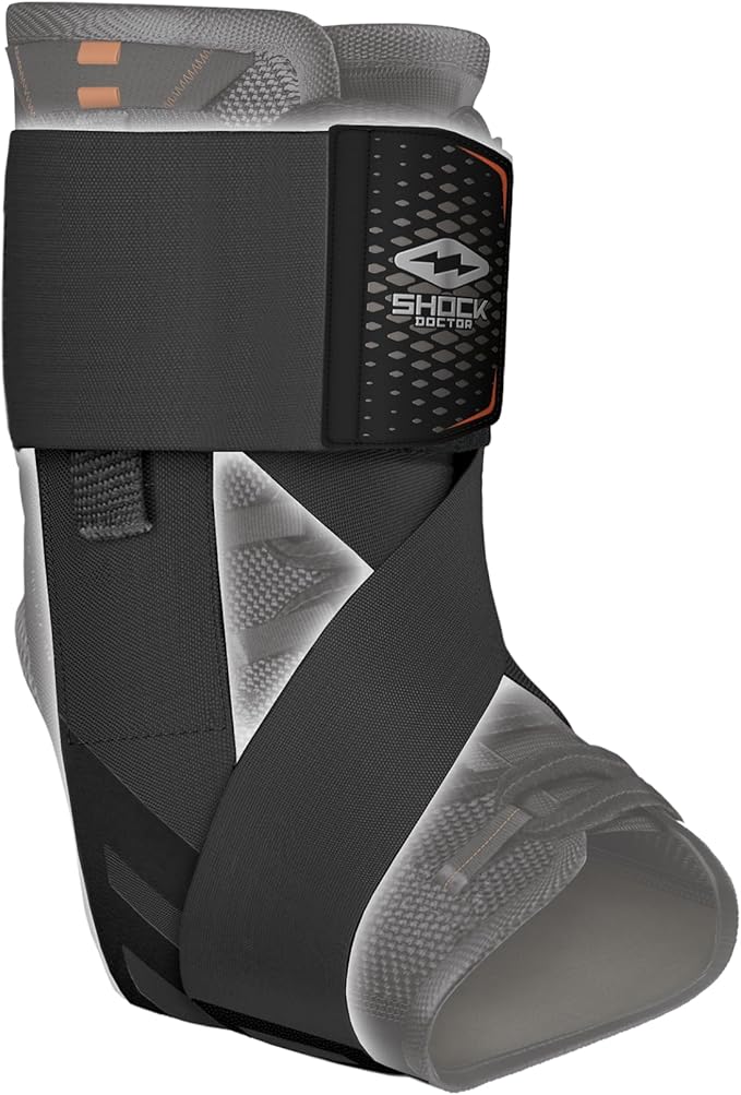 Shock Doctor Adult Ultra Wrap Lace Ankle Brace, Maximum Support, Adjustable Compression