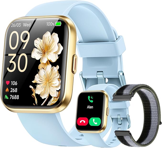 Smart Watches for Women (Android/iPhones), 120+ Sport Modes Fitness Tracker Watch with SpO2/Heart Rate Monitor, Steps/Sleep Tracker, 1.85" HD Smart Watch with Bluetooth Calls/Messages, 3ATM waterproof