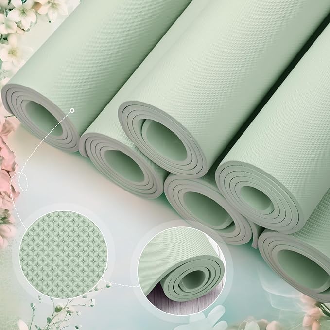 Timgle 6 Pcs 10mm Thick Yoga Mat Bulk 68 x 24 Inches Anti-slip Tear-resistant Exercise Mat Adult Gym Mats for Fitness, Stretching, Workout and Studio, Outdoor Yoga, Pilates
