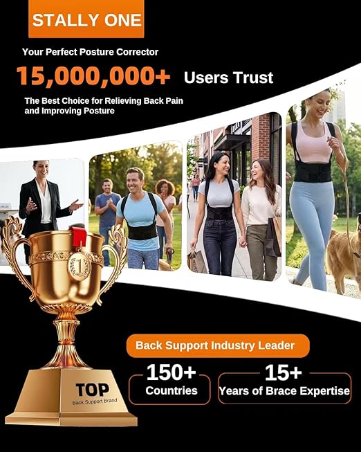 Posture Corrector for Women & Men, Upgraded Dynamic Traction Correction System – Helps Reduce Upper & Lower Back Pain, Suitable for Scoliosis, Hunchback & Thoracic Spine Issues, Relieves Muscle Tension & Fatigue Caused by Poor Posture, Keeping You More...