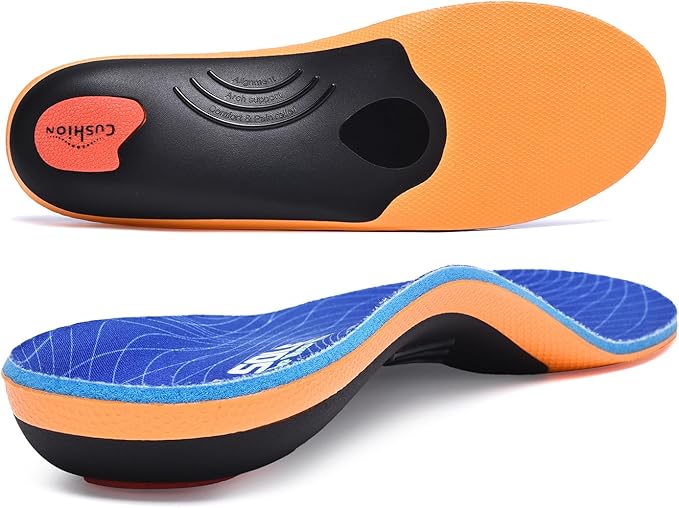 VALSOLE 250+ lbs Plantar Fasciitis High Arch Support Insole for Men Women,Heavy Duty Support Pain Relief Orthotics Insert,Relieve Flat Feet,High Arch,Foot Pain,Standing All Day Boot Work Shoe Insole