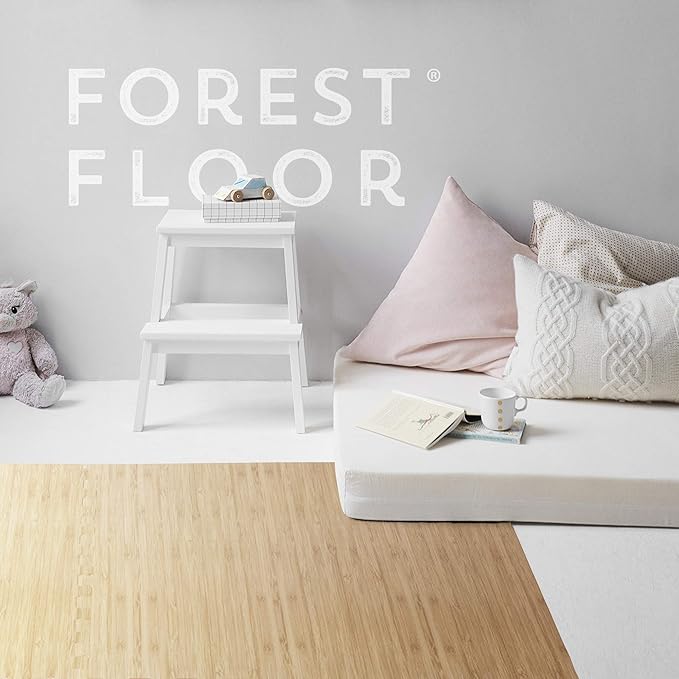 Forest Floor 3/8 Inch Thick Printed Foam Tiles, Premium Wood Grain Interlocking Foam Floor Mats, Anti-Fatigue Flooring – Stylish Flooring Solution