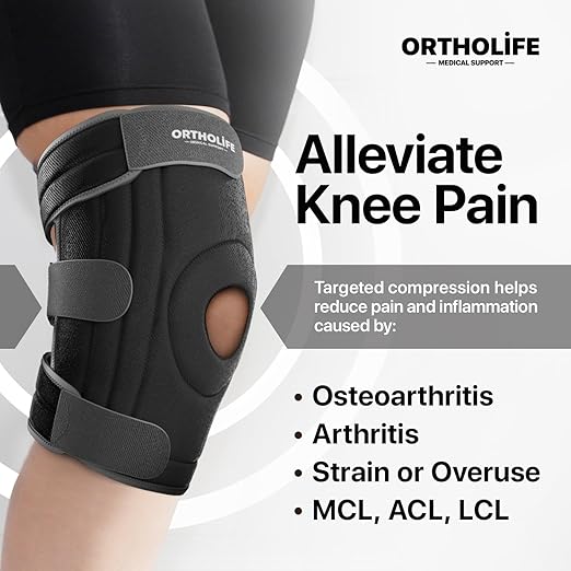 Knee Brace for Women and Men – Knee Compression Sleeve for Meniscus Tear, ACL, Arthritis Pain Relief, Patella Pad & Side Stabilizers – Please Check How To Size Video (Gray, Large)