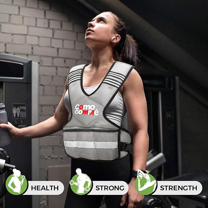 Adjustable Weighted Vest for Men Women, 4-10lb/12-18lb/20-32lb Vest with 6 Ironsand for Weights Running Workout and Training, Adjustable Body Weight Vest Exercise Set for Running, Walking
