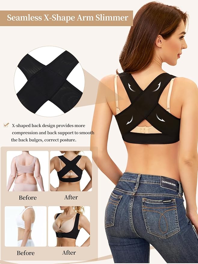 JOYSHAPER Chest Brace Up Women Posture Corrector Back Support Shapewear Breast X Strap Bra Support Shaper Vest Tops