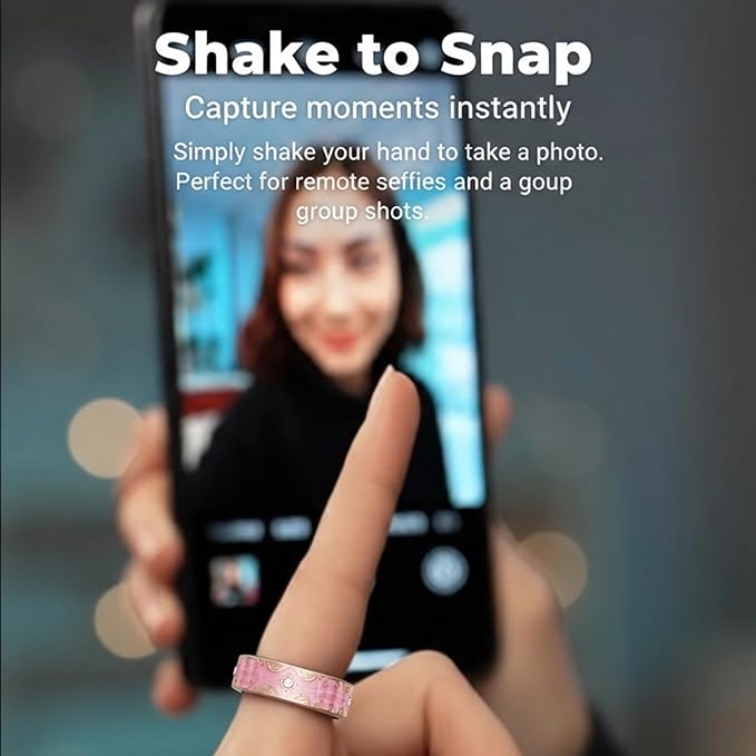 Smart Ring for Women Gift, Fitness & Vital Signs Monitoring, Sleep Tracker/Remote Photography/No Subscription(Pink,10#)