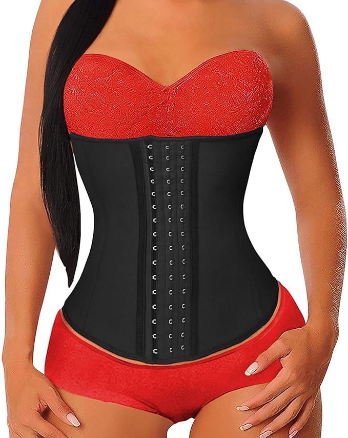 YIANNA Women's Underbust Latex Sport Girdle Waist Trainer Corsets Hourglass Body Shaper