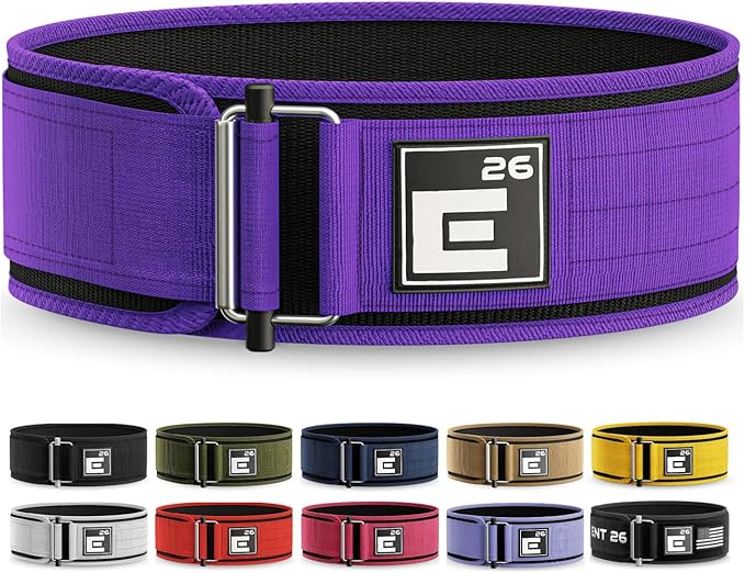 Element 26 Self-Locking Weight Lifting Belt - Premium Weightlifting Belt for Serious Functional Fitness and Olympic Lifting Athletes - Lifting Support for Men and Women - Deadlift Training Belt