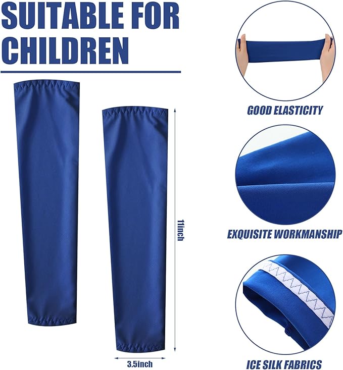 Mepase 14 Pairs Arm Sleeves for Kids UV Sun Protection Cooling Arm Compression Cover Boys Baseball Football Basketball Sport